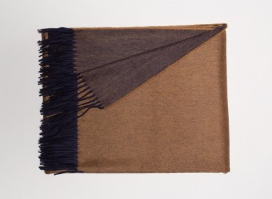 Begg Kashmir Plaid Arran Reversible Navy Vicuna