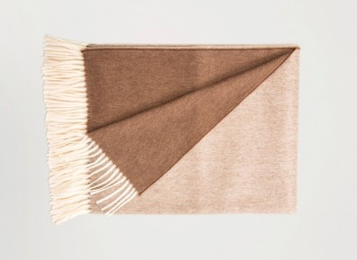 Begg Kashmir Plaid Arran Reversible White Mink