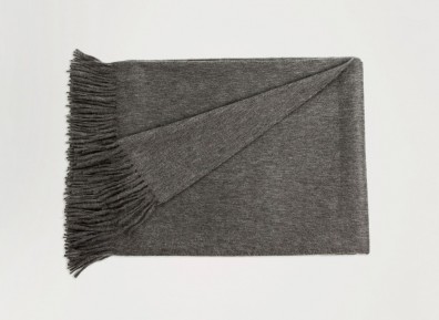 Begg & Co Plaid ARRAN Kaschmir Dark Grey