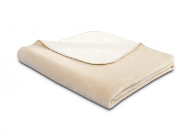 Biederlack Plaid Duo Cotton mousse ecru