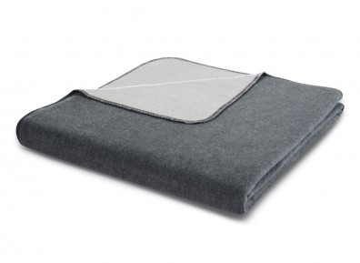 Biederlack Plaid Green Line dark grey silver