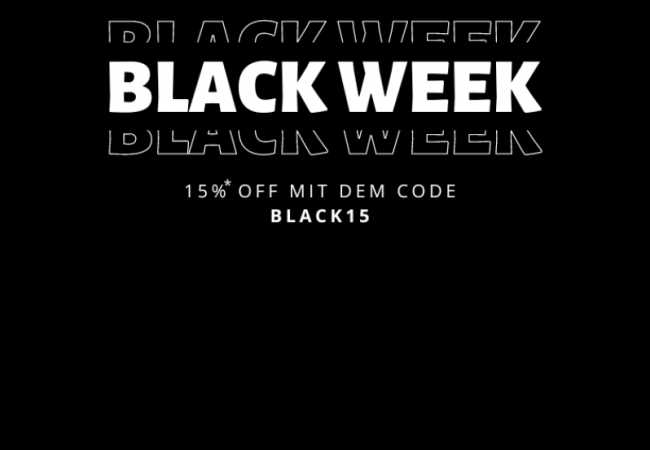 BLACK WEEK: 15% Rabatt bis zum 26.11.25 MIT DEM RABATTCODE "black15"
